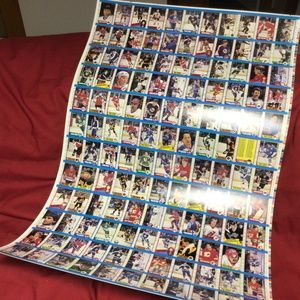 O Pee Chee uncut sheet hockey cards